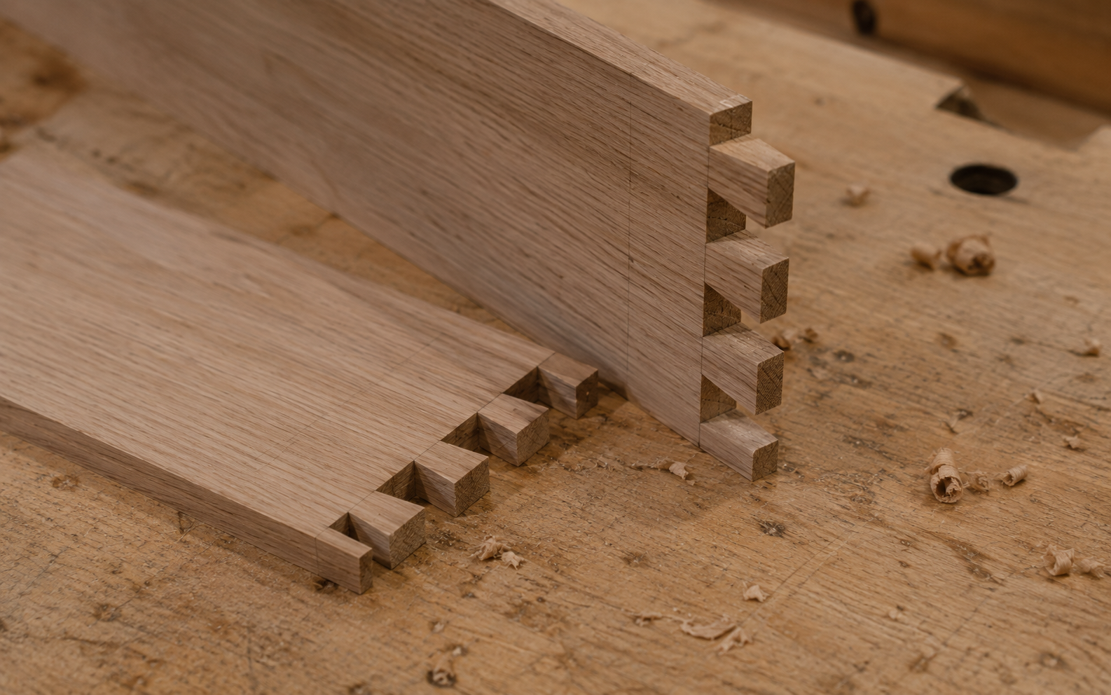Cutting dovetails by feel
